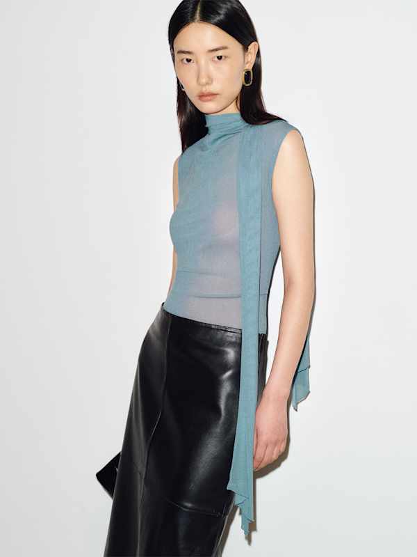Alessandra Knit Top - Blue