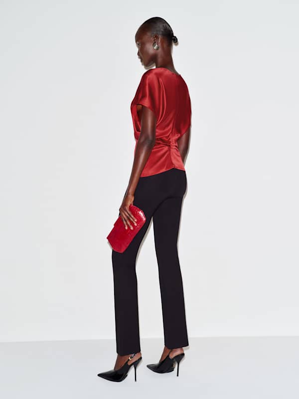 Ginie Silk Top - Lipstick
