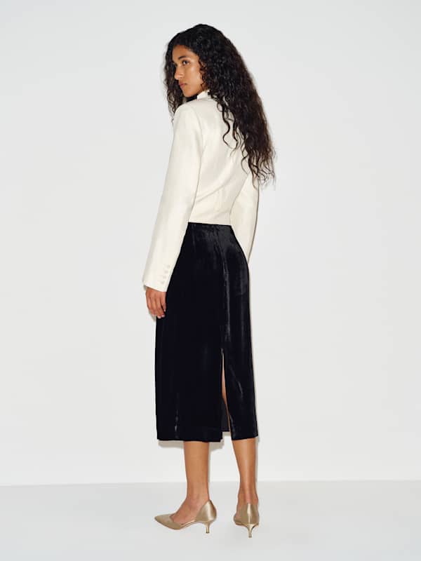 Helen Velvet Skirt - Black