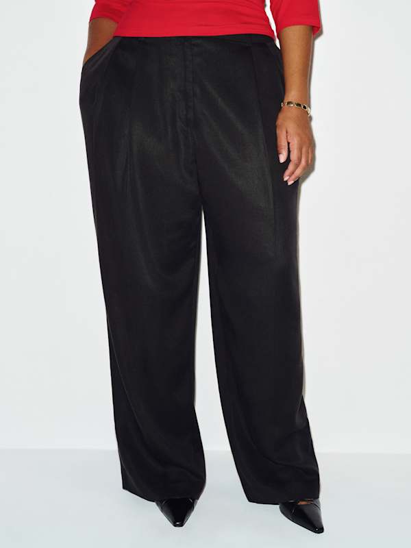 Frances Low Rise Relaxed Pant Es - Black