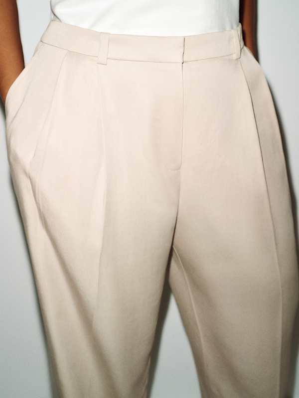 Frances Low Rise Relaxed Pant Es - Oatmeal