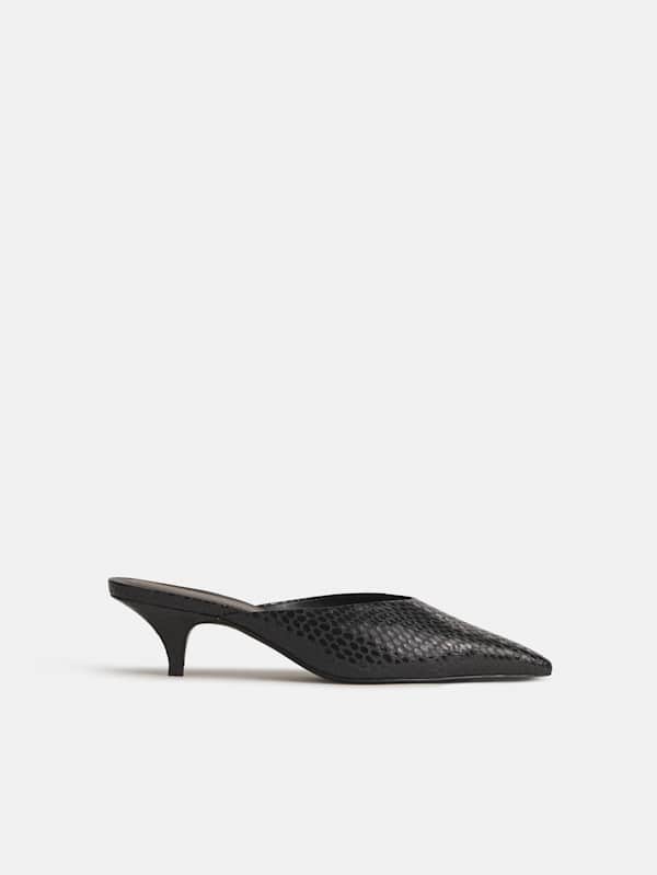 Wyler Heeled Mule - Black Snake