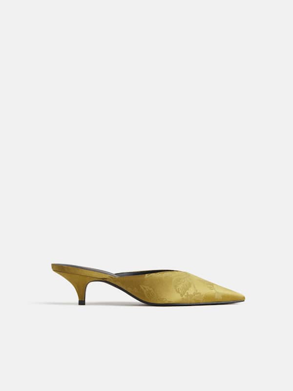 Wyler Heeled Mule - Citrine Jacquard