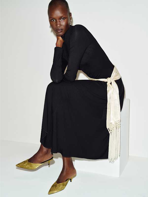 Wyler Heeled Mule - Citrine Jacquard