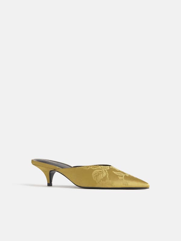 Wyler Heeled Mule - Citrine Jacquard