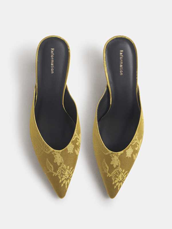 Wyler Heeled Mule - Citrine Jacquard