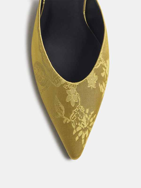 Wyler Heeled Mule - Citrine Jacquard