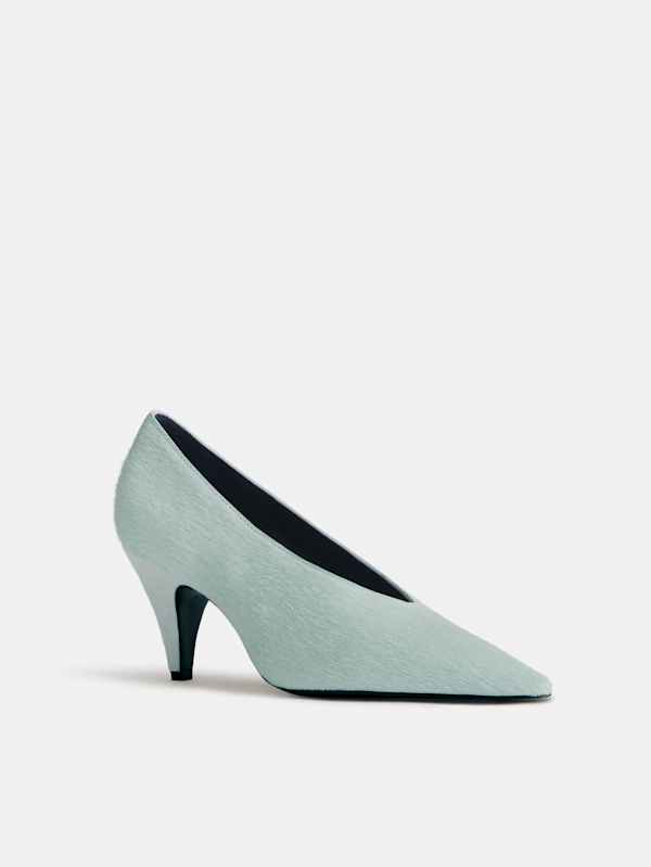 Calista High Pump - Glacial Blue Haircalf