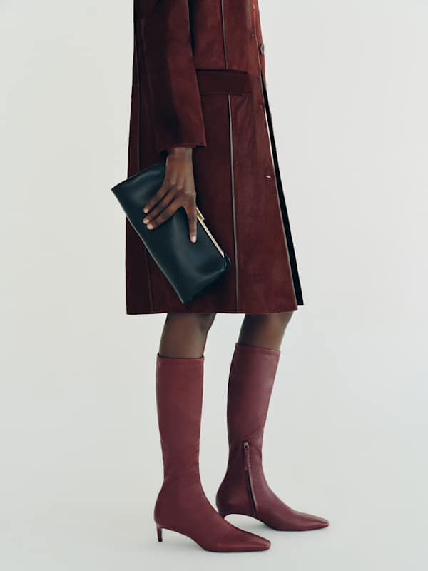 Lara Frame Bag - Black Leather