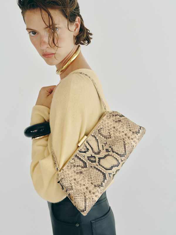 Lara Frame Bag - Warm Snake Leather