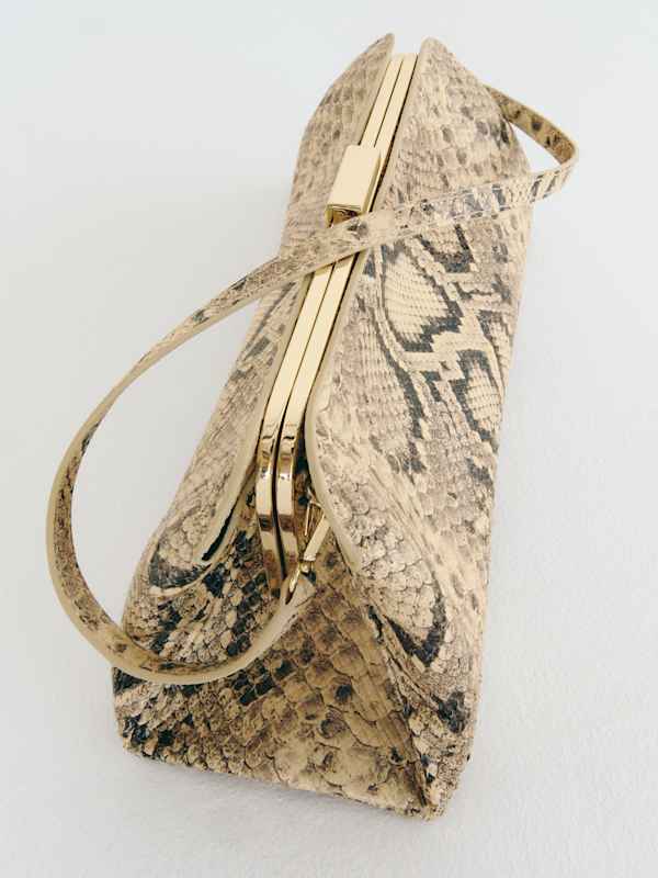 Lara Frame Bag - Warm Snake Leather