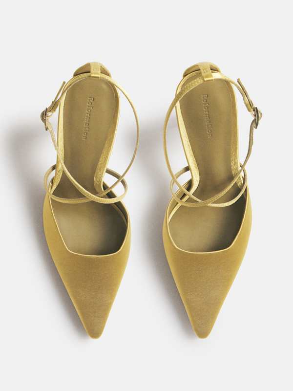 Pari Pump - Gold Textile