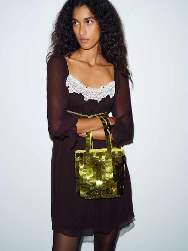 Shimsham Bag - Green Sequin