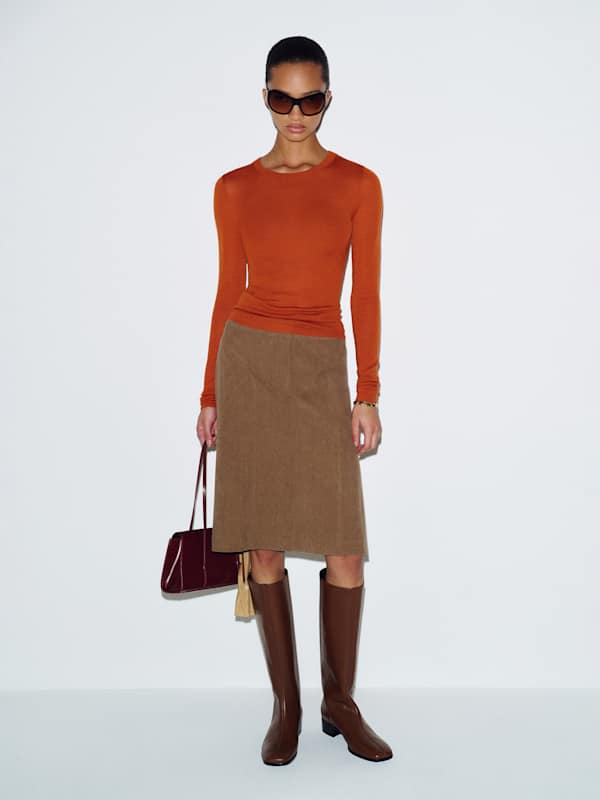 Jesse Sheer Regenerative Merino Sweater Top by Reformation