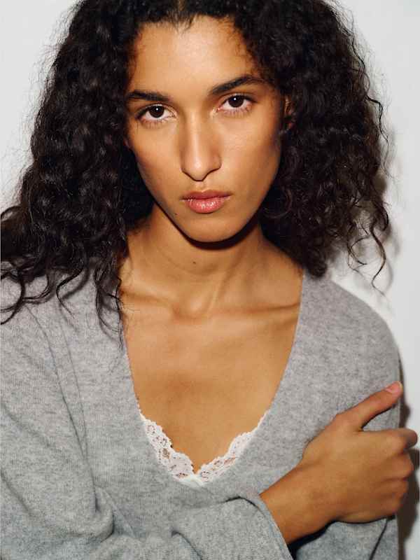 Eliza Scoop Neck Cashmere Sweater - Granite