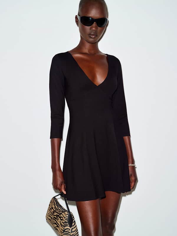 Robe en maille Beba - Noir
