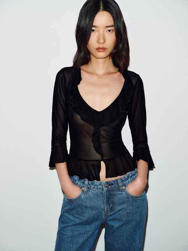 Indigo Knit Top - Black