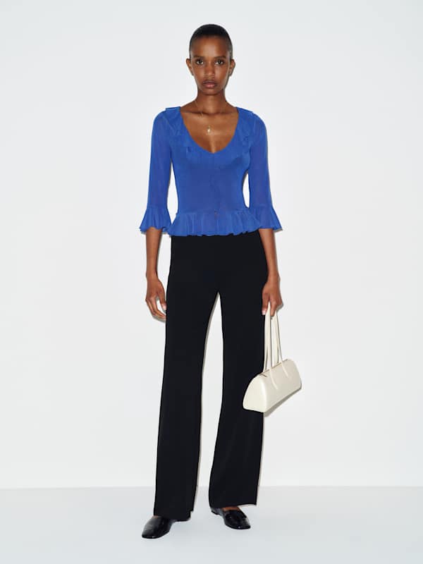 Indigo Knit Top - Cobalt
