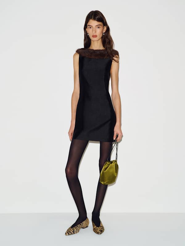Boa Dress - Black