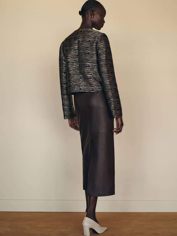 Stella Cropped Jacket - Zebra