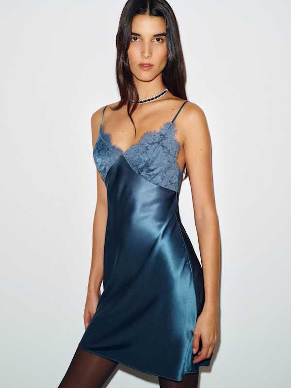 Solas Silk Dress - Dark Teal