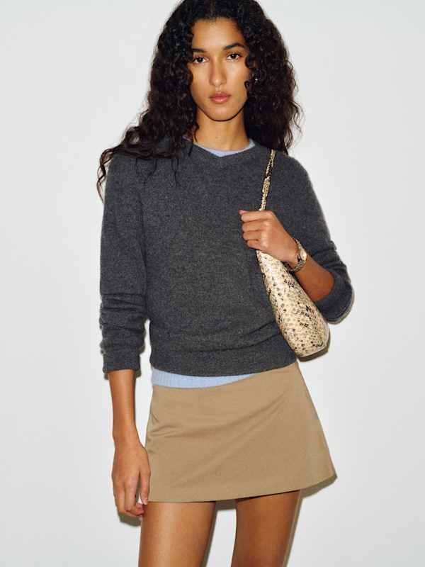 Carla Low Waist Skort - Oak