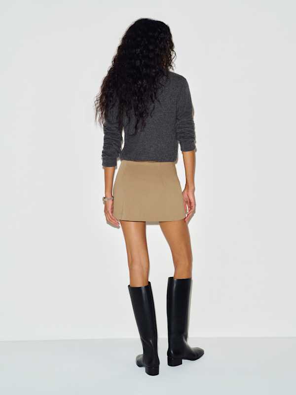Carla Low Waist Skort - Oak