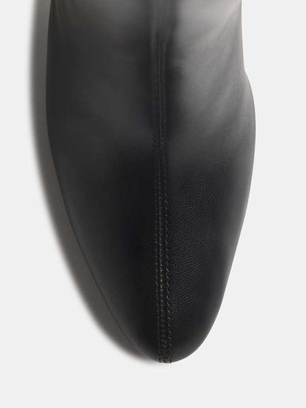 Rey Knee Boot - Black Leather