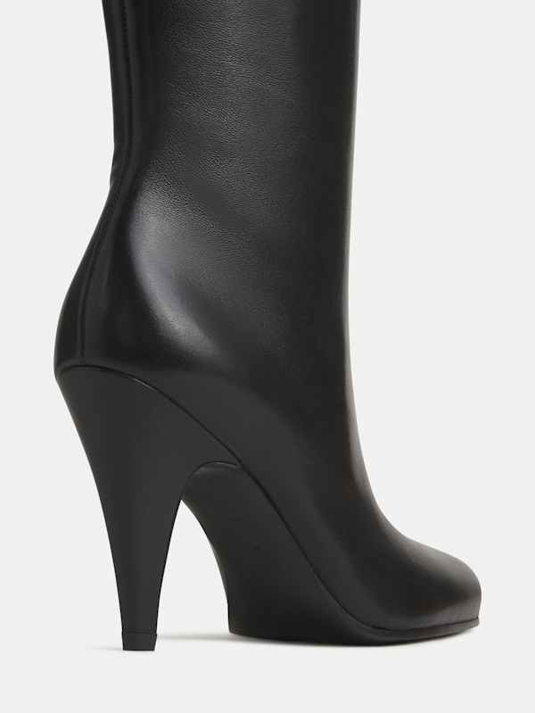 Rey Knee Boot - Black Leather