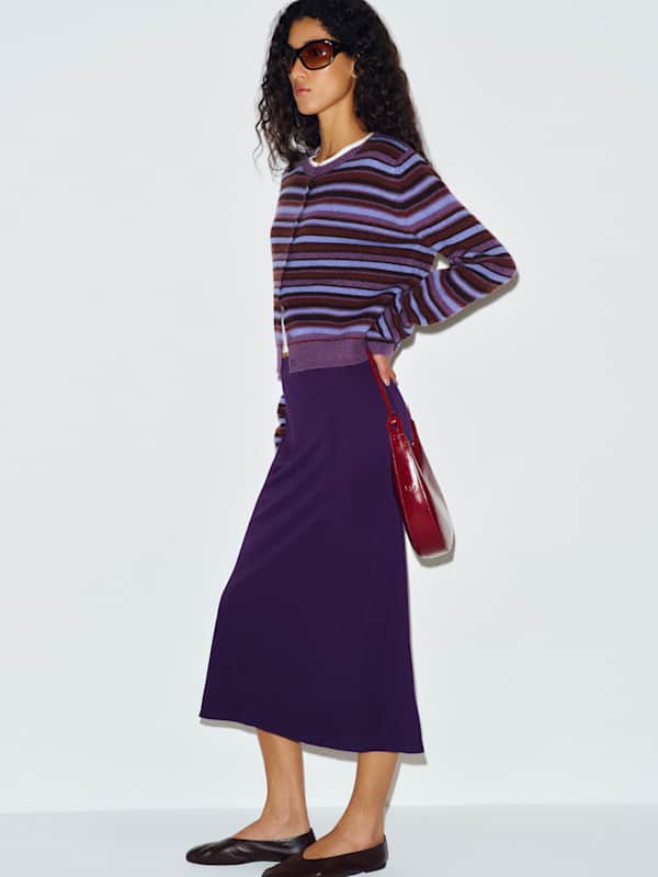 Luci Knit Skirt - Prune