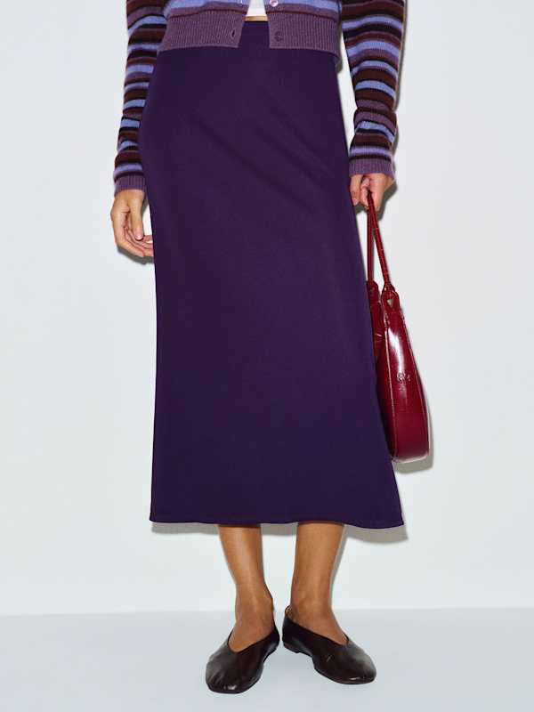 Luci Knit Skirt - Prune