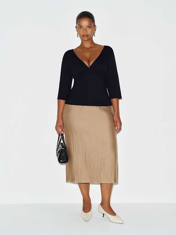 Aylani Knit Top Es - Black