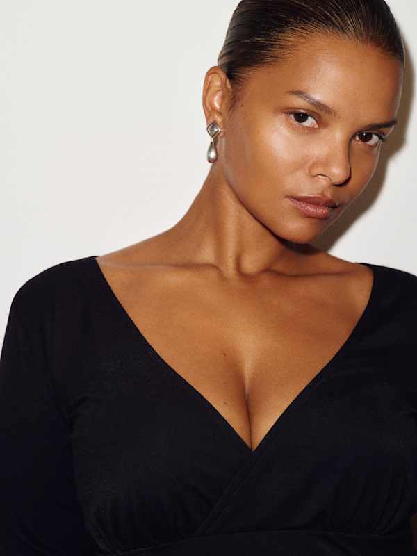 Aylani Knit Top Es - Black