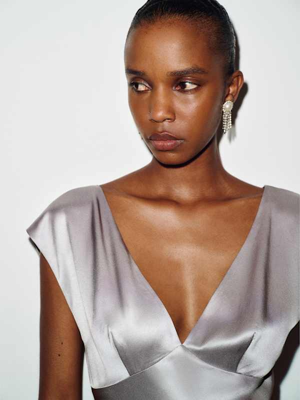 Jazzmyn Silk Dress - Lavender Mist