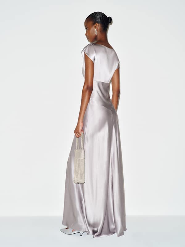 Jazzmyn Silk Dress - Lavender Mist