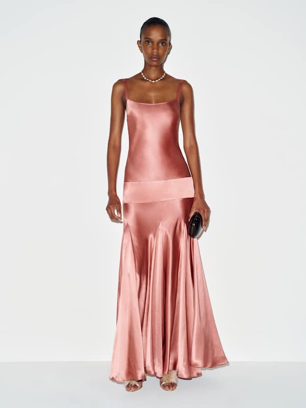 Tana Silk Dress - Dried Rose