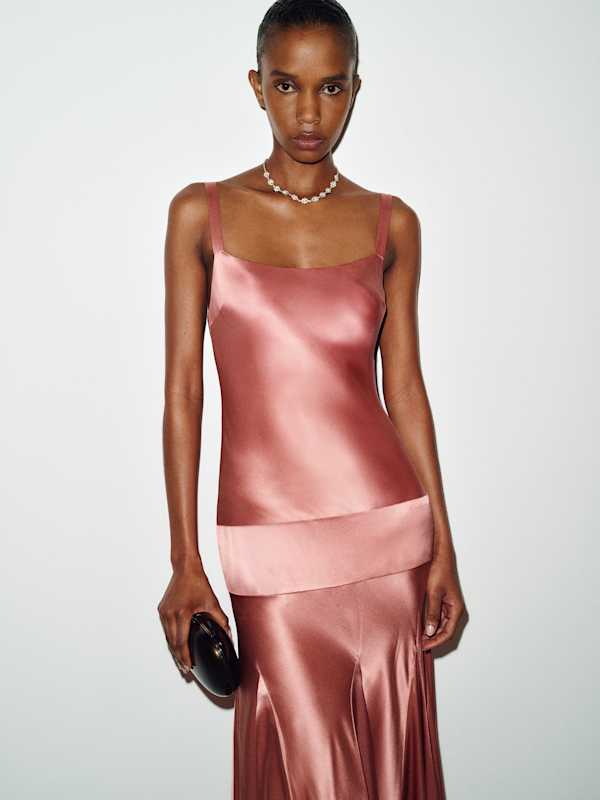 Tana Silk Dress - Dried Rose