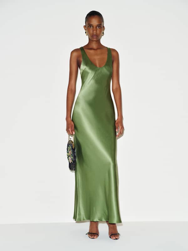 Veya Silk Dress - Jade Green