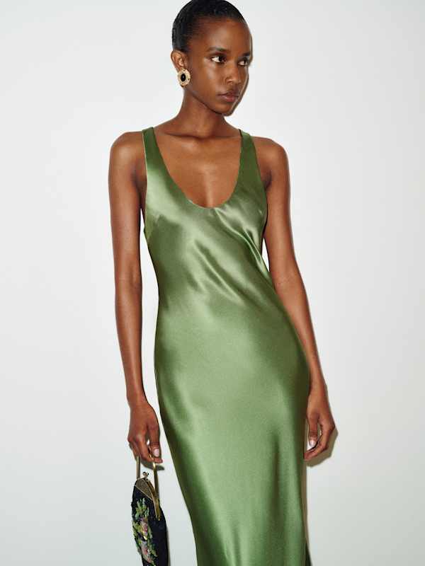 Veya Silk Dress - Jade Green