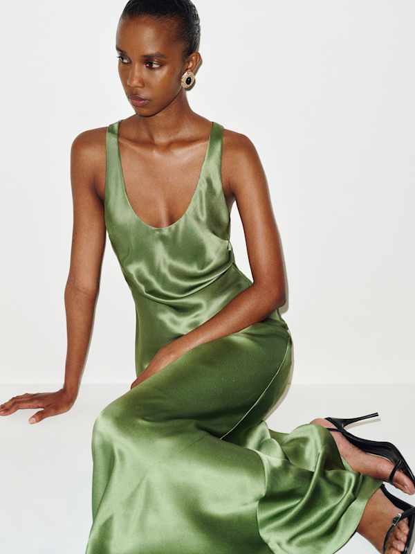 Veya Silk Dress - Jade Green
