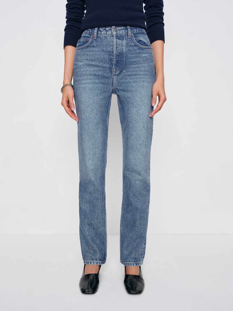 Cynthia High Rise Straight Cropped Jeans