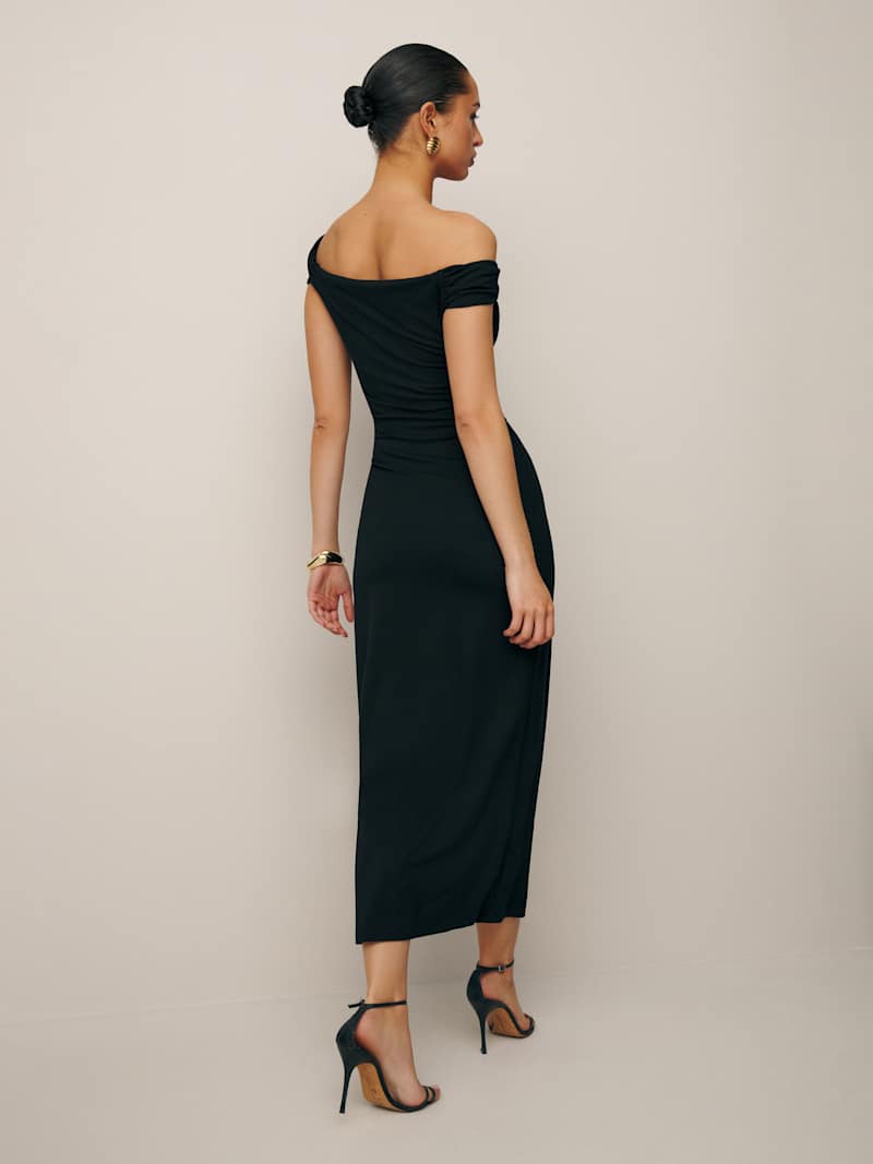 Jamen Knit Dress Reformation – robe en maille, coloris Black – vue 4