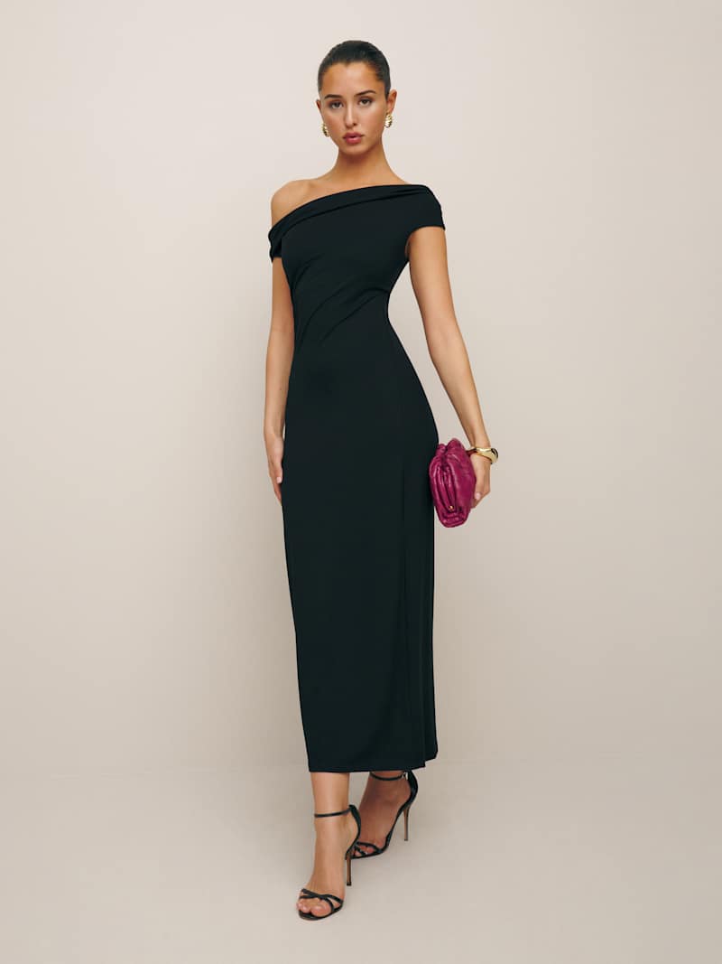 Jamen Knit Dress Reformation – robe en maille, coloris Black – vue 5