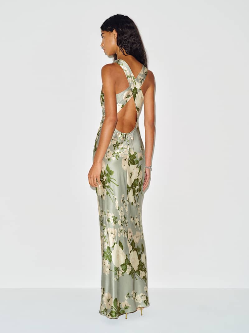 Anaiis Silk Dress Reformation – robe en soie, coloris Tarragon – vue 5
