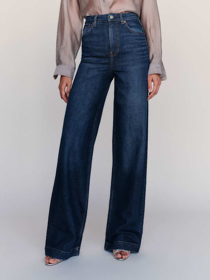 Bex Super Stretch High Rise Wide Leg Jeans Reformation – jean large taille haute, coloris Wheeler – vue 2