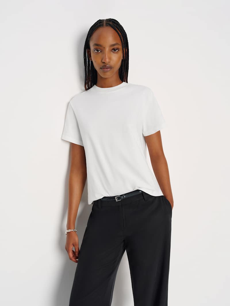 Rowan Crew Tee Reformation – t-shirt, coloris White – vue 2