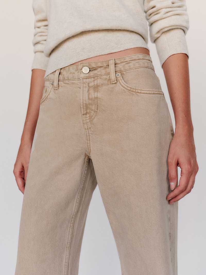 Charlee Low Rise Straight Leg Jeans Reformation – jean droit taille basse, coloris Petoskey – vue 6
