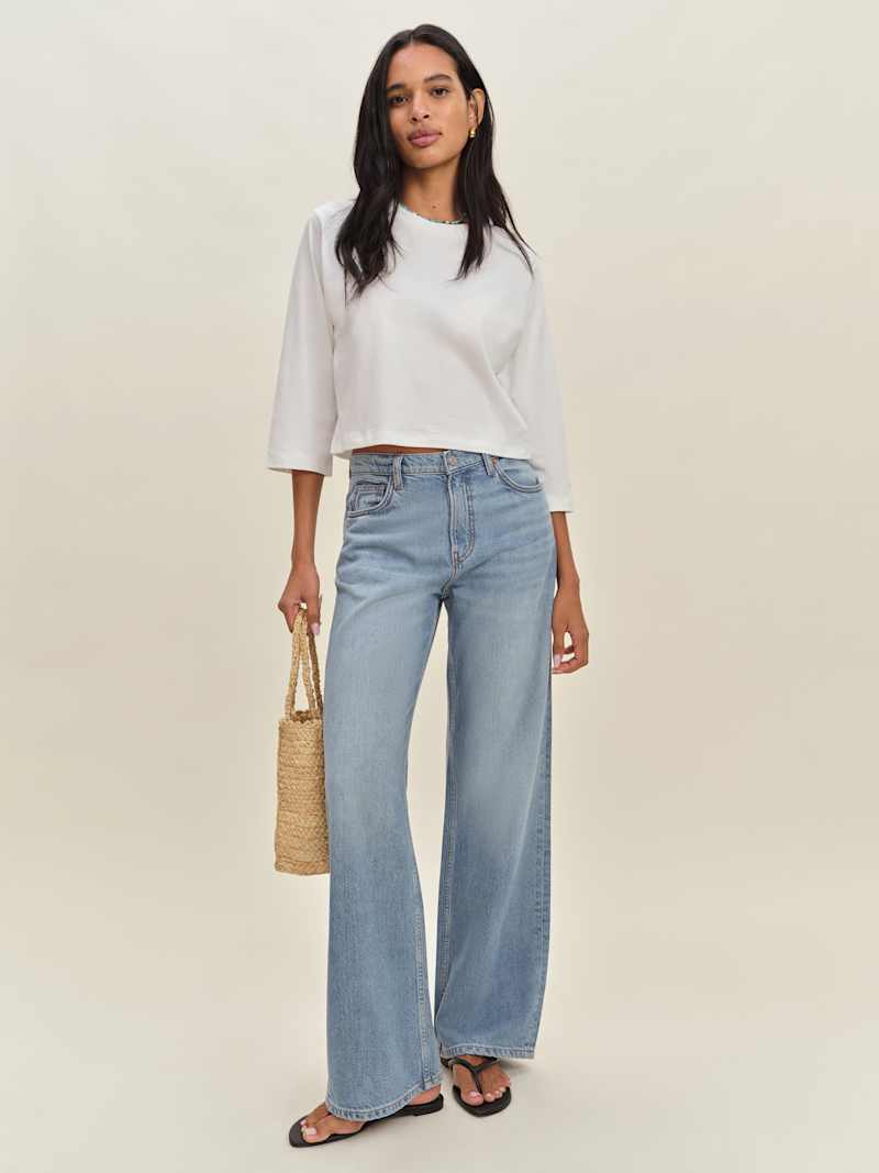 Lewis Tee Reformation – t-shirt, coloris White – vue 2