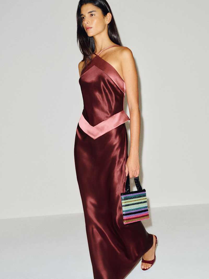 Jillian Silk Dress Reformation – robe en soie, coloris Boysenberry – vue 5