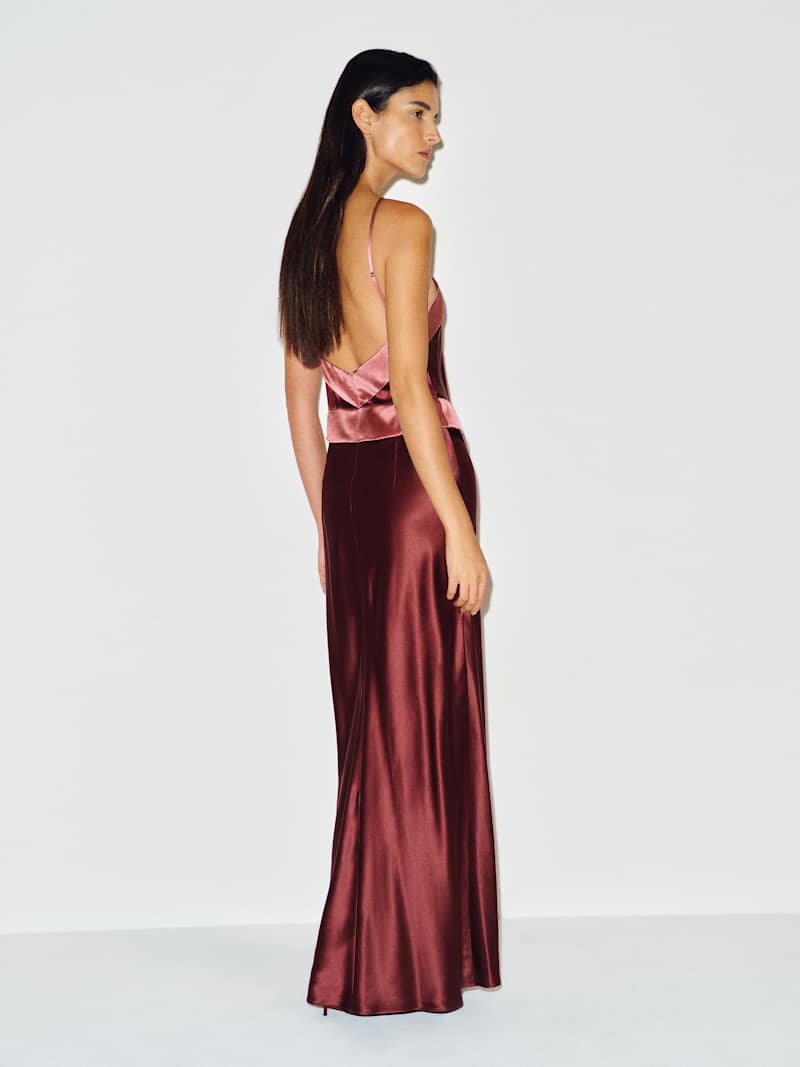 Jillian Silk Dress Reformation – robe en soie, coloris Boysenberry – vue 6